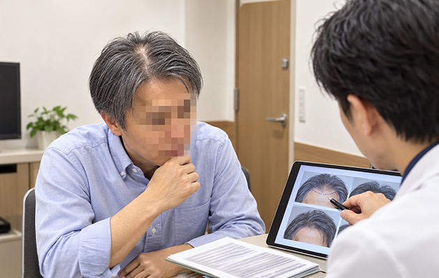 自毛植毛｜M字ハゲや生え際そのものを変えたい人のイメージ画像