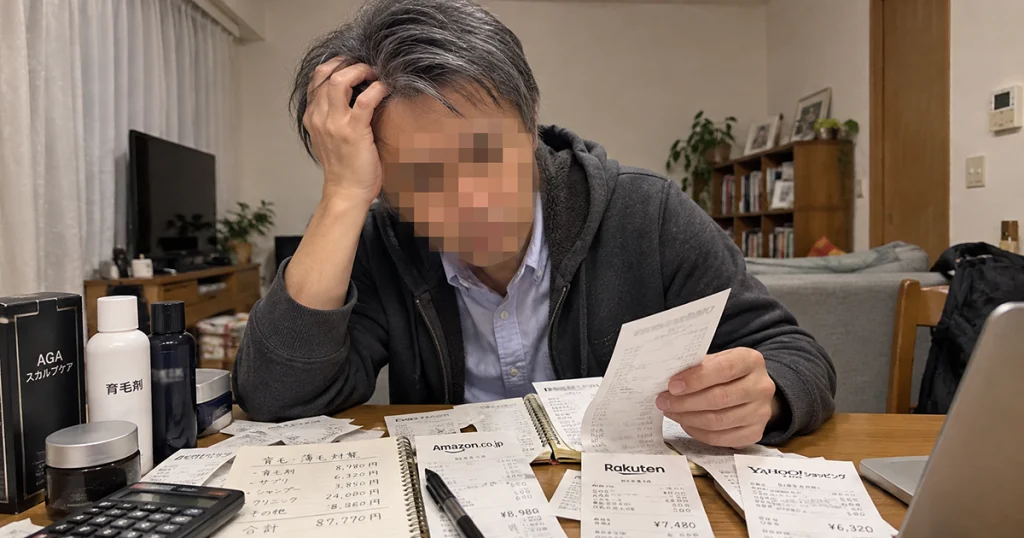 薄毛対策選びで僕がもう繰り返したくない失敗・注意点のイメージ画像